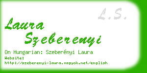 laura szeberenyi business card