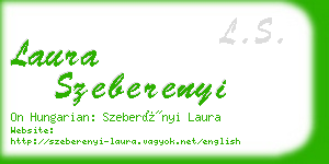 laura szeberenyi business card